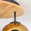 Ripoll Deckenleuchte Glas 15 cm Naturfarben, Schwarz, 3-flammig