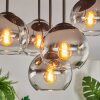 Koyoto Deckenleuchte Glas 15 cm Chrom, Klar, Rauchfarben, 5-flammig