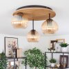 Koyoto Deckenleuchte Glas 15 cm Naturfarben, Schwarz, 3-flammig