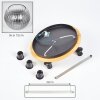 Koyoto Deckenleuchte Glas 15 cm Naturfarben, Schwarz, 3-flammig