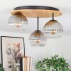 Koyoto Deckenleuchte Glas 15 cm Naturfarben, Schwarz, 3-flammig