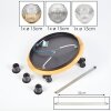 Ripoll Deckenleuchte Glas 15 cm Naturfarben, Schwarz, 3-flammig