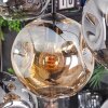 Ripoll Hängeleuchte Glas 20 cm Bernsteinfarben, Rauchfarben, 8-flammig