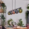 Gastor Pendelleuchte Glas 15 cm Blau, Grün, Kupferfarben, 5-flammig
