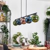 Gastor Pendelleuchte Glas 15 cm Blau, Grün, Kupferfarben, 5-flammig