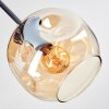Ripoll Deckenleuchte Glas 15 cm Bernsteinfarben, Klar, Rauchfarben, 5-flammig