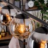 Koyoto Pendelleuchte Glas 15 cm Bernsteinfarben, Chrom, Rauchfarben, 4-flammig