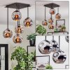 Ripoll Deckenleuchte Glas 15 cm Chrom, Rauchfarben, 5-flammig