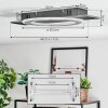 Lidor Deckenleuchte LED Schwarz, Silber, 1-flammig