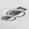 Lidor Deckenleuchte LED Schwarz, Silber, 1-flammig