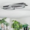Lidor Deckenleuchte LED Schwarz, Silber, 1-flammig