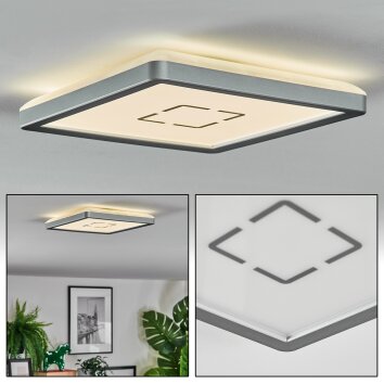 Simonstorp Deckenleuchte LED Silber, Weiß, 1-flammig