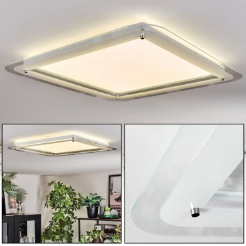 Ipres Deckenleuchte LED Silber, Weiß, 1-flammig