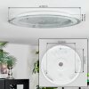 Ipres Deckenleuchte LED Silber, Weiß, 1-flammig