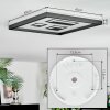 Ilyan Deckenleuchte LED Schwarz, 1-flammig
