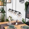 Koyoto Pendelleuchte Glas 15 cm Klar, Rauchfarben, 4-flammig