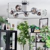 Ripoll Deckenleuchte Glas 15 cm Chrom, Klar, Rauchfarben, 6-flammig