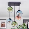 Gastor Deckenleuchte Glas 15 cm Blau, Grün, Klar, Kupferfarben, 5-flammig