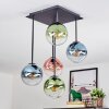 Gastor Deckenleuchte Glas 15 cm Blau, Grün, Klar, Kupferfarben, 5-flammig