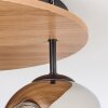 Ripoll Deckenleuchte Glas 15 cm Naturfarben, Schwarz, 3-flammig