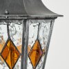 Lignac Außenwandleuchte Schwarz, Silber, 1-flammig