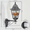 Lignac Außenwandleuchte Schwarz, Silber, 1-flammig, Bewegungsmelder