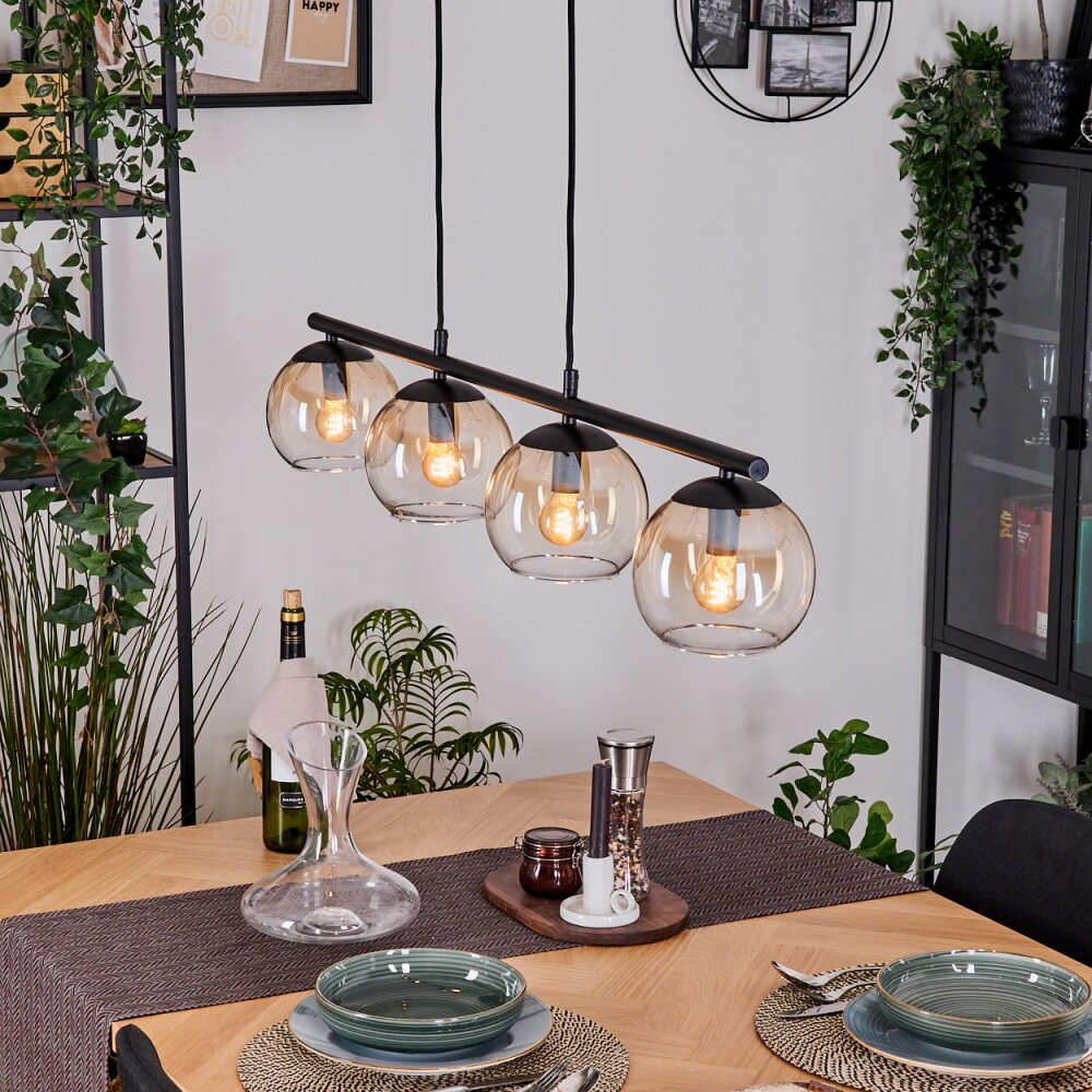 Koyoto Pendelleuchte Glas 15 cm Bernsteinfarben, Klar, 4-flammig main product photo