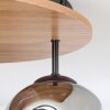 Ripoll Deckenleuchte Glas 15 cm Naturfarben, Schwarz, 3-flammig