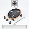 Ripoll Deckenleuchte Glas 15 cm Naturfarben, Schwarz, 3-flammig