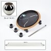 Ripoll Deckenleuchte Glas 15 cm Naturfarben, Schwarz, 3-flammig