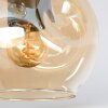 Ripoll Deckenleuchte Glas 15 cm Naturfarben, Schwarz, 3-flammig
