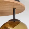 Ripoll Deckenleuchte Glas 15 cm Naturfarben, Schwarz, 3-flammig