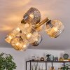 Ripoll Deckenleuchte Glas 15 cm Gold, Schwarz, 10-flammig