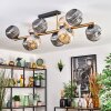 Ripoll Deckenleuchte Glas 15 cm Gold, Schwarz, 10-flammig