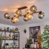 Ripoll Deckenleuchte Glas 15 cm Gold, Schwarz, 10-flammig