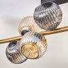 Ripoll Deckenleuchte Glas 15 cm Gold, Schwarz, 10-flammig