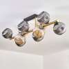 Ripoll Deckenleuchte Glas 15 cm Gold, Schwarz, 10-flammig
