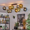 Ripoll Deckenleuchte Glas 15 cm Gold, Schwarz, 10-flammig