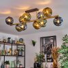 Ripoll Deckenleuchte Glas 15 cm Gold, Schwarz, 10-flammig