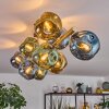 Ripoll Deckenleuchte Glas 15 cm Gold, Schwarz, 10-flammig