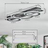 Lidor Deckenleuchte LED Chrom, Schwarz, 1-flammig