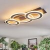 Lidor Deckenleuchte LED Chrom, Schwarz, 1-flammig