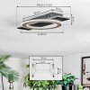 Lidor Deckenleuchte LED Schwarz, 1-flammig