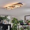 Lidor Deckenleuchte LED Chrom, Schwarz, 1-flammig
