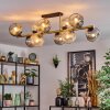 Ripoll Deckenleuchte Glas 15 cm Gold, Schwarz, 10-flammig