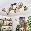 Ripoll Deckenleuchte Glas 15 cm Gold, Schwarz, 10-flammig