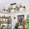 Ripoll Deckenleuchte Glas 15 cm Gold, Schwarz, 10-flammig