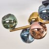Ripoll Deckenleuchte Glas 15 cm Gold, Schwarz, 10-flammig