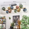 Ripoll Deckenleuchte Glas 15 cm Gold, Schwarz, 10-flammig