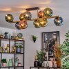 Ripoll Deckenleuchte Glas 15 cm Gold, Schwarz, 10-flammig